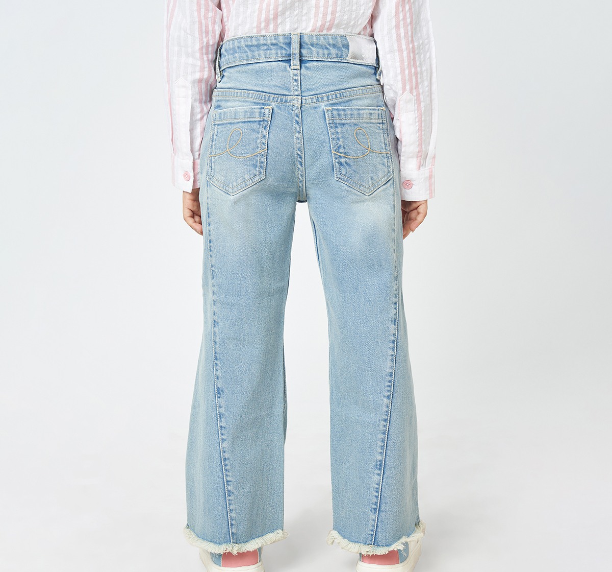 Girl  Washed Jeans blue