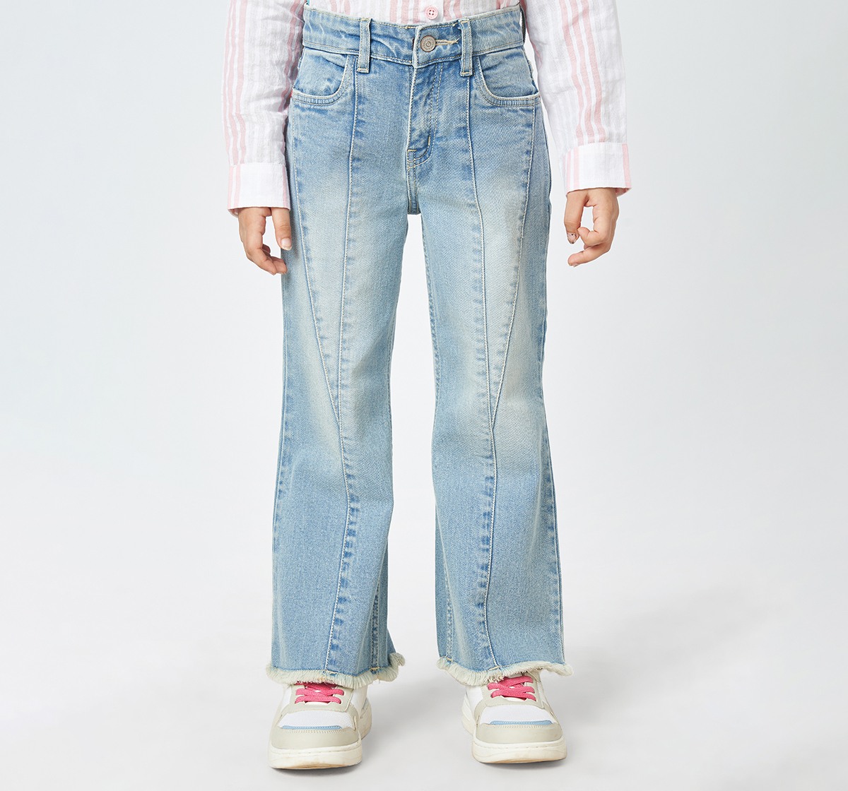 Girl  Washed Jeans blue