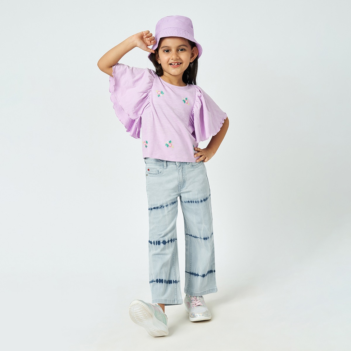 Girl  Washed Jeans blue