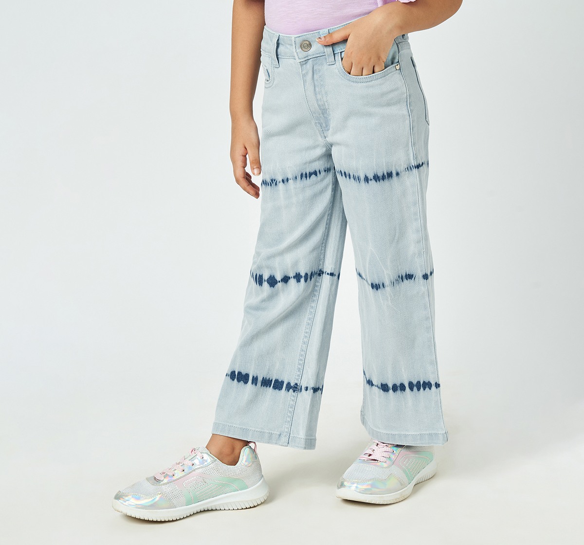 Girl  Washed Jeans blue