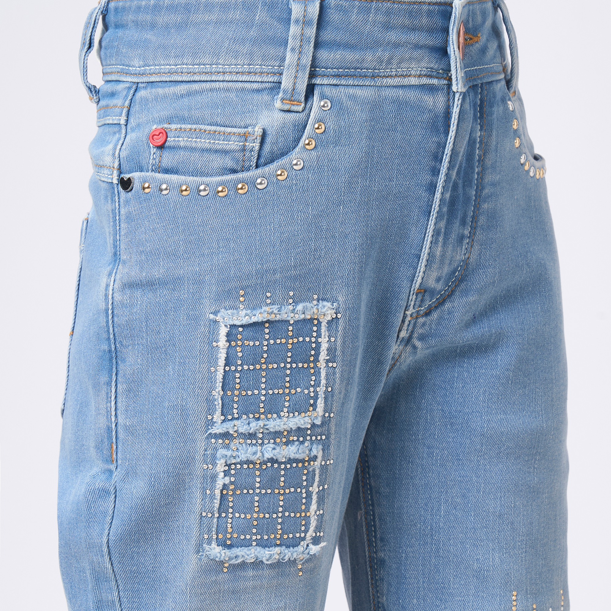 Girl  Washed Jeans blue