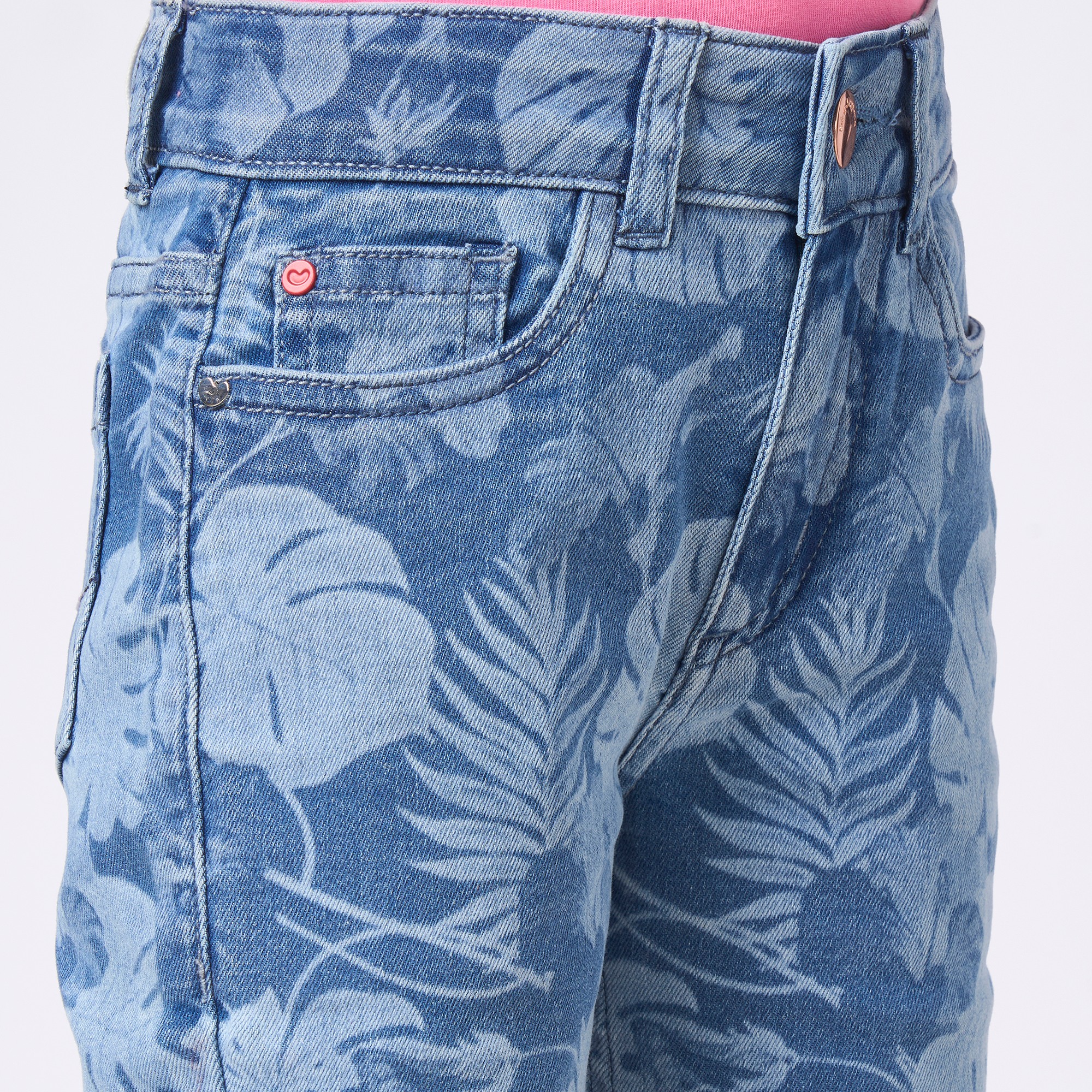 Girl  Printed Jeans blue