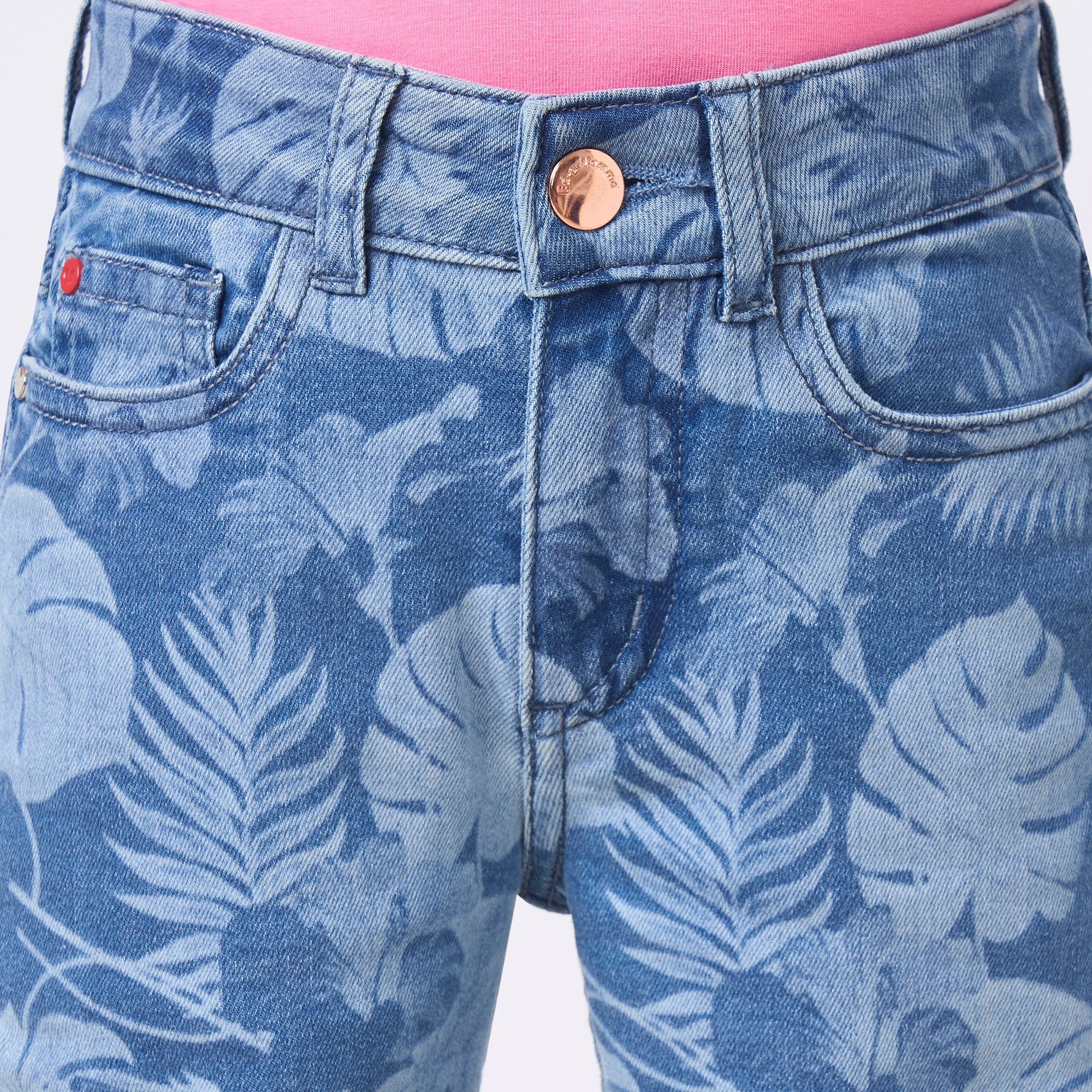 Girl  Printed Jeans blue
