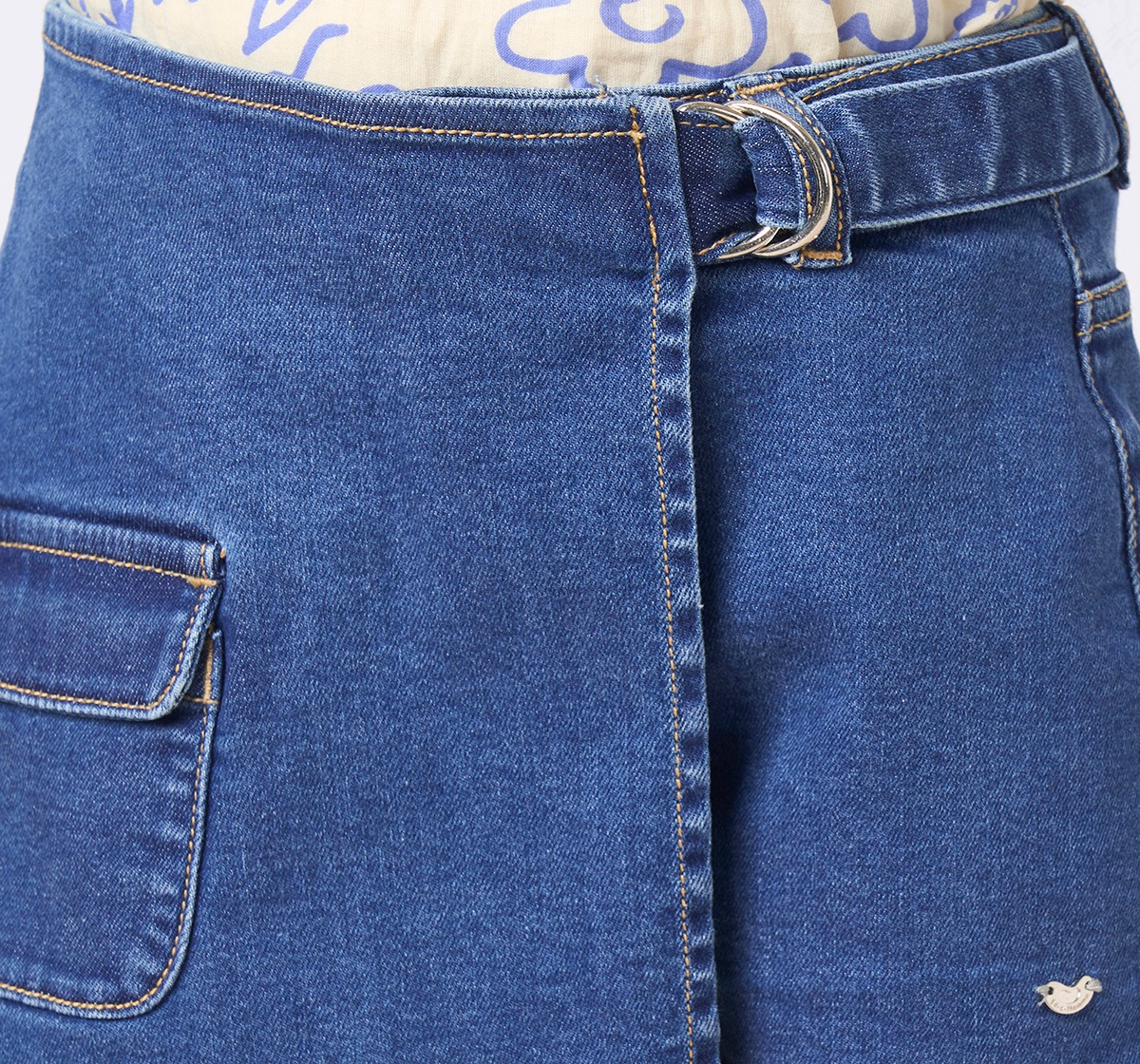 Girl  Washed Skorts blue