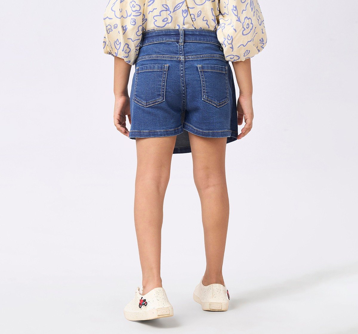 Girl  Washed Skorts blue