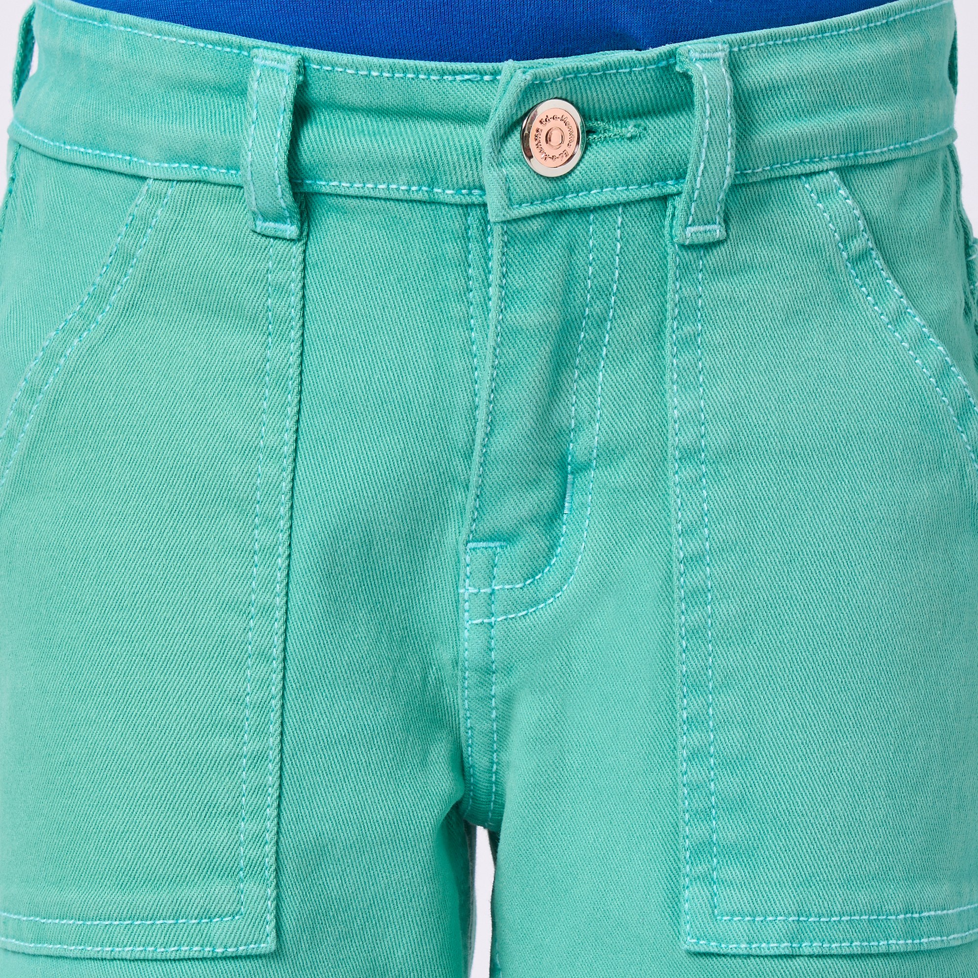 Girl  Washed Jeans green