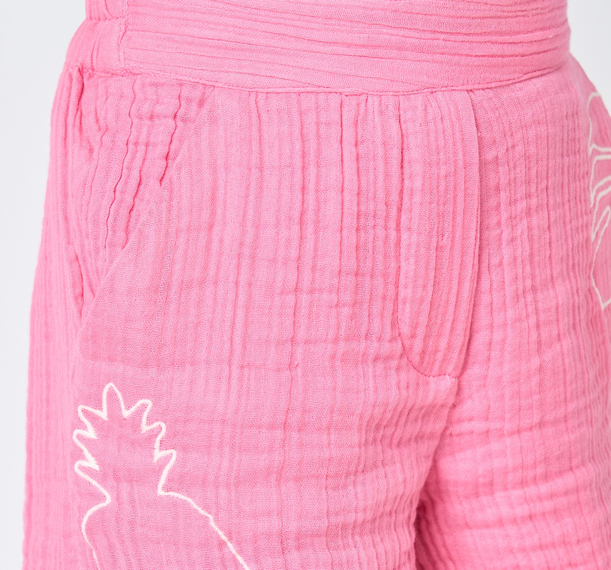 Girl  Embroidered Clothing Sets pink & white