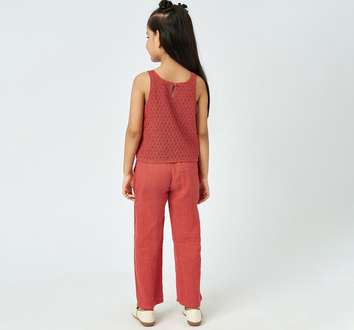 Girl  Solid Clothing Sets red