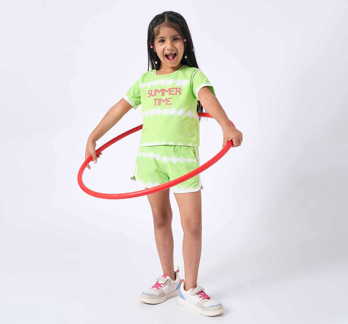 Girl Printed Clothing Sets green