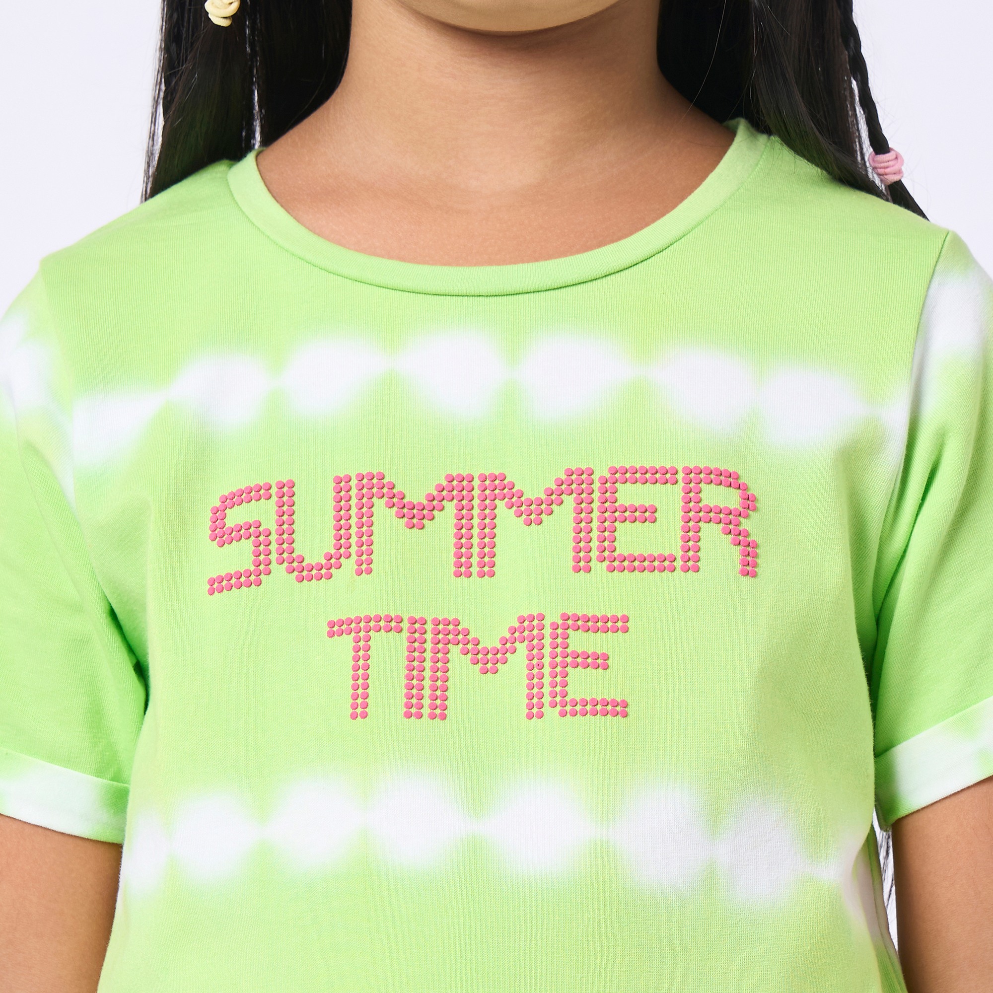 Girl Printed Clothing Sets green