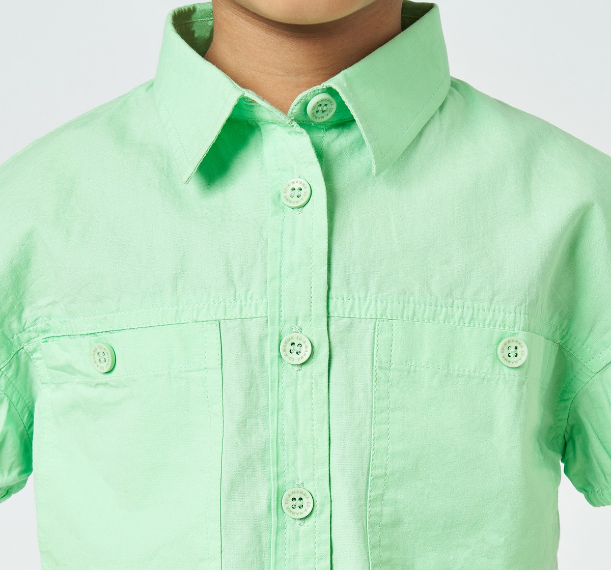 Girl  Solid Clothing Sets green