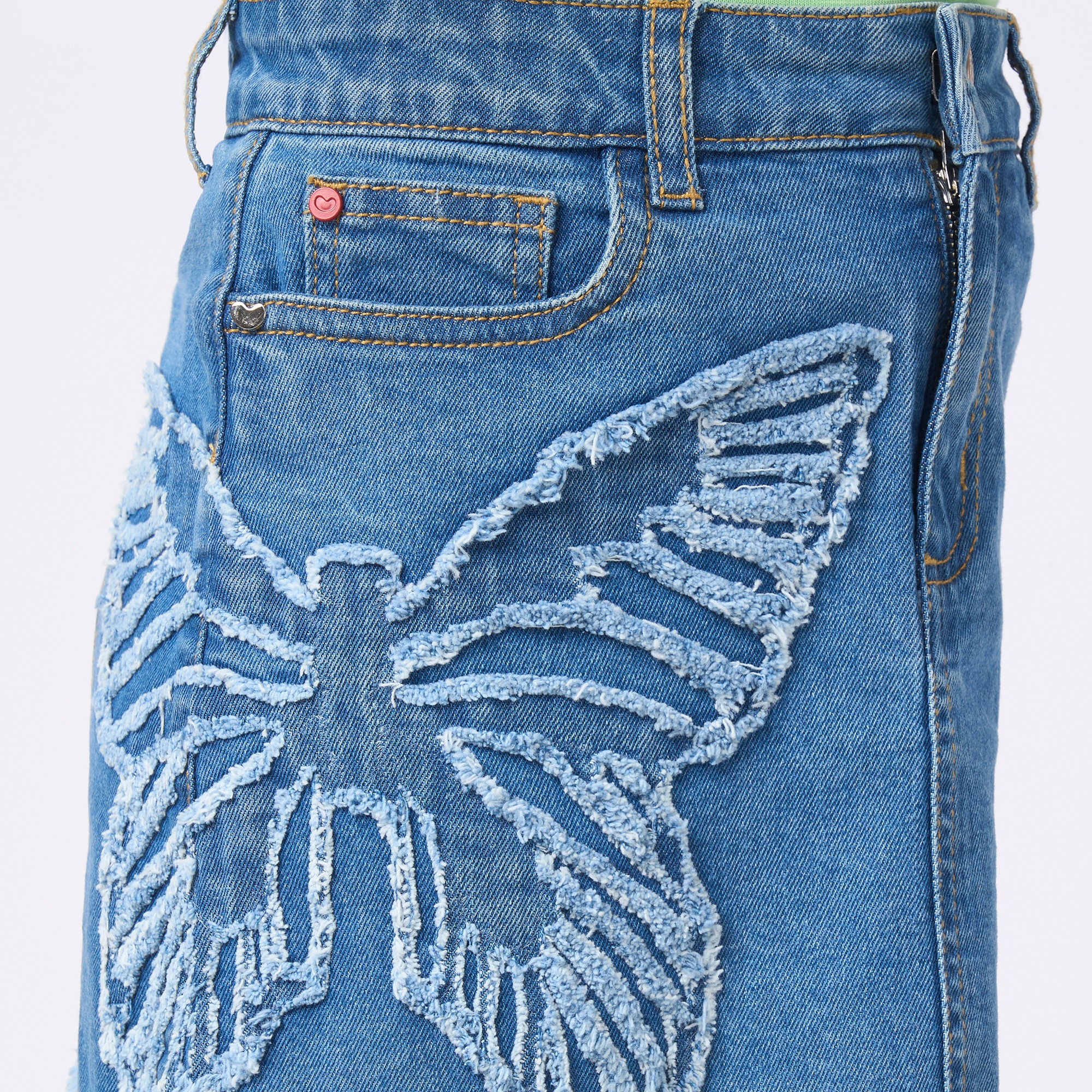 Girl  Washed Skirt blue