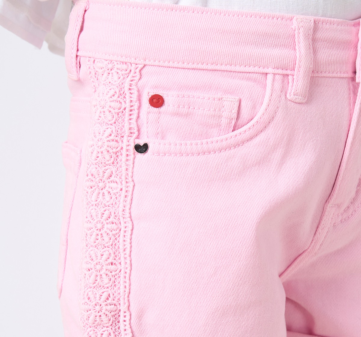 Girl  Washed Shorts pink