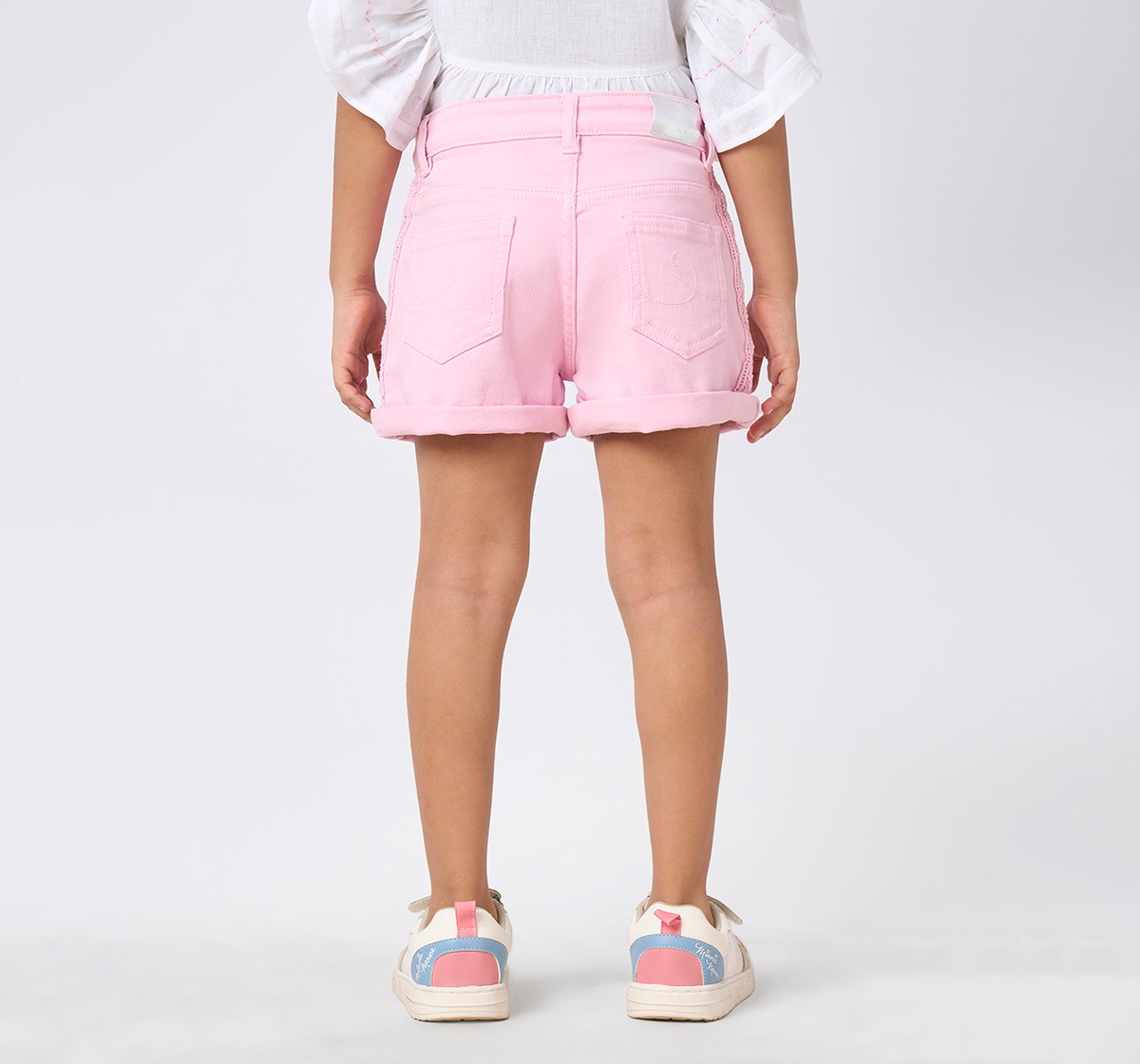 Girl  Washed Shorts pink