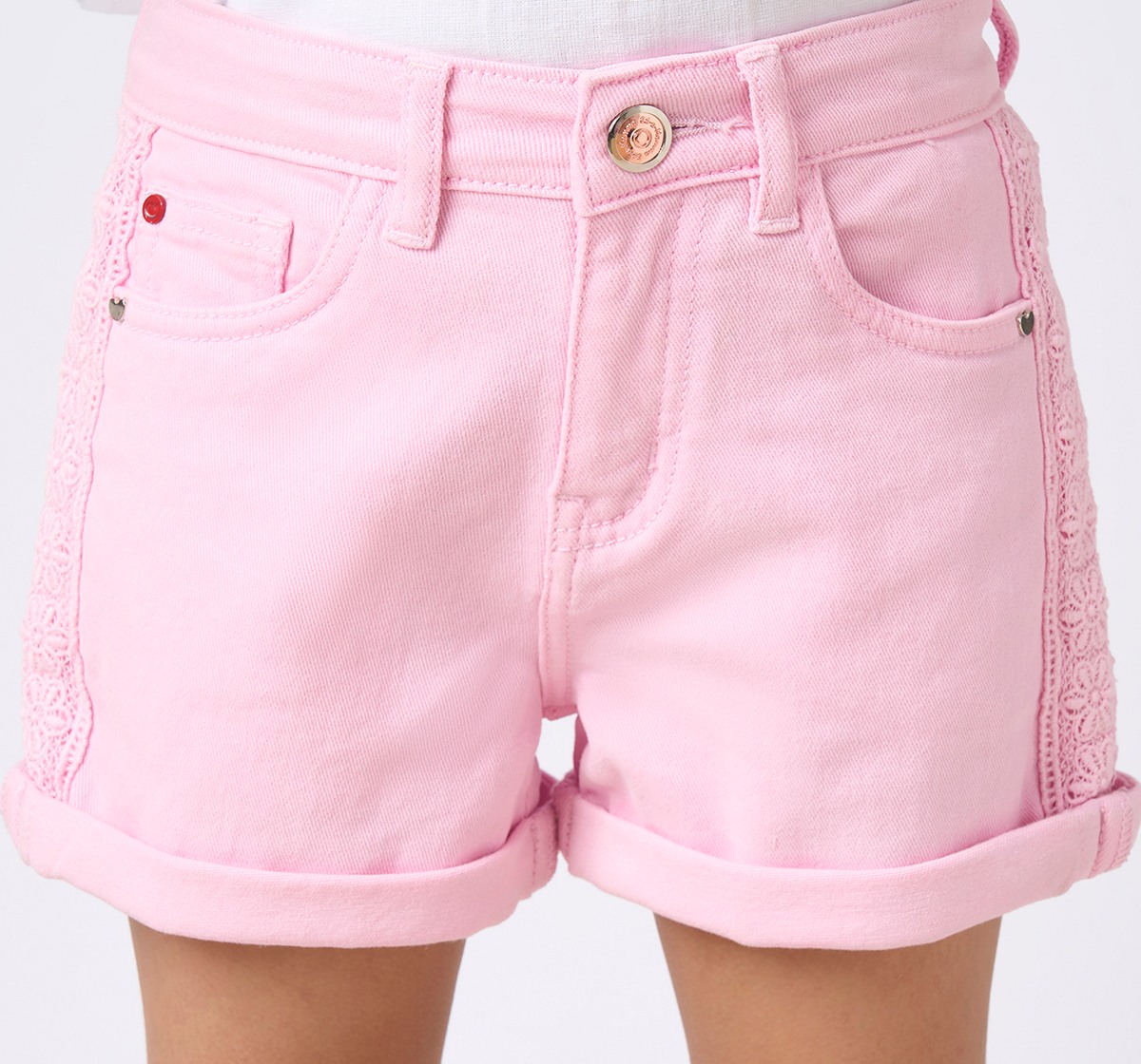 Girl  Washed Shorts pink