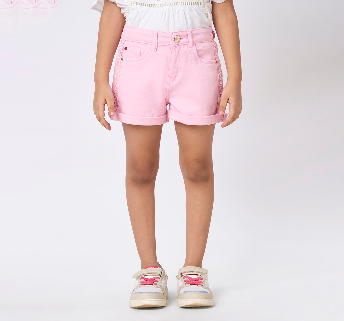 Girl  Washed Shorts pink