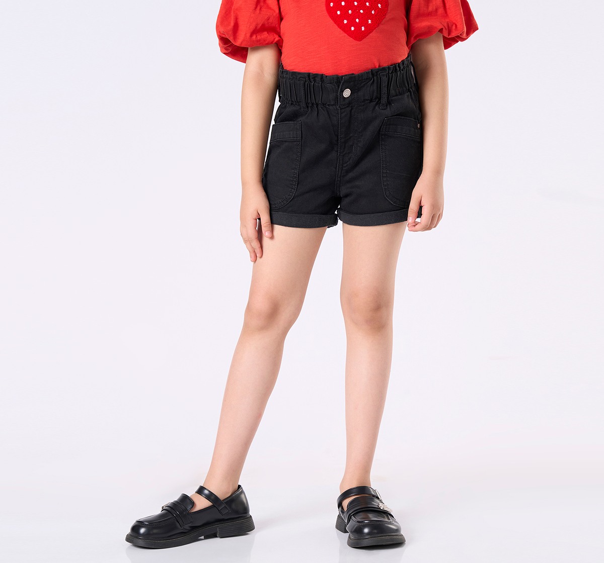 Girl  Washed Shorts blue