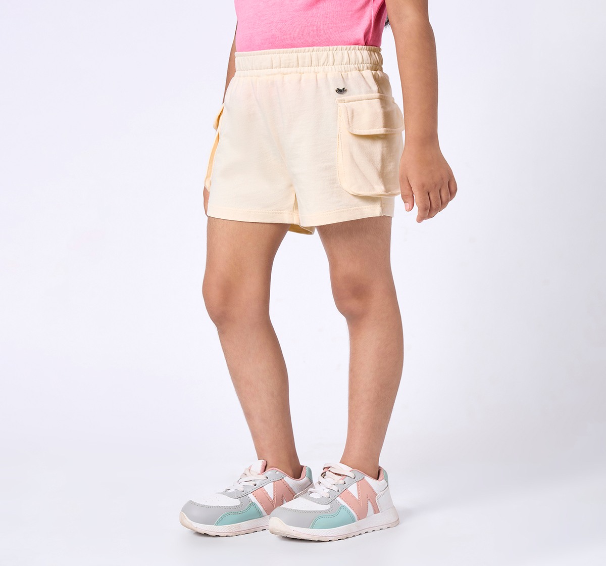Girl  Solid Shorts off-white