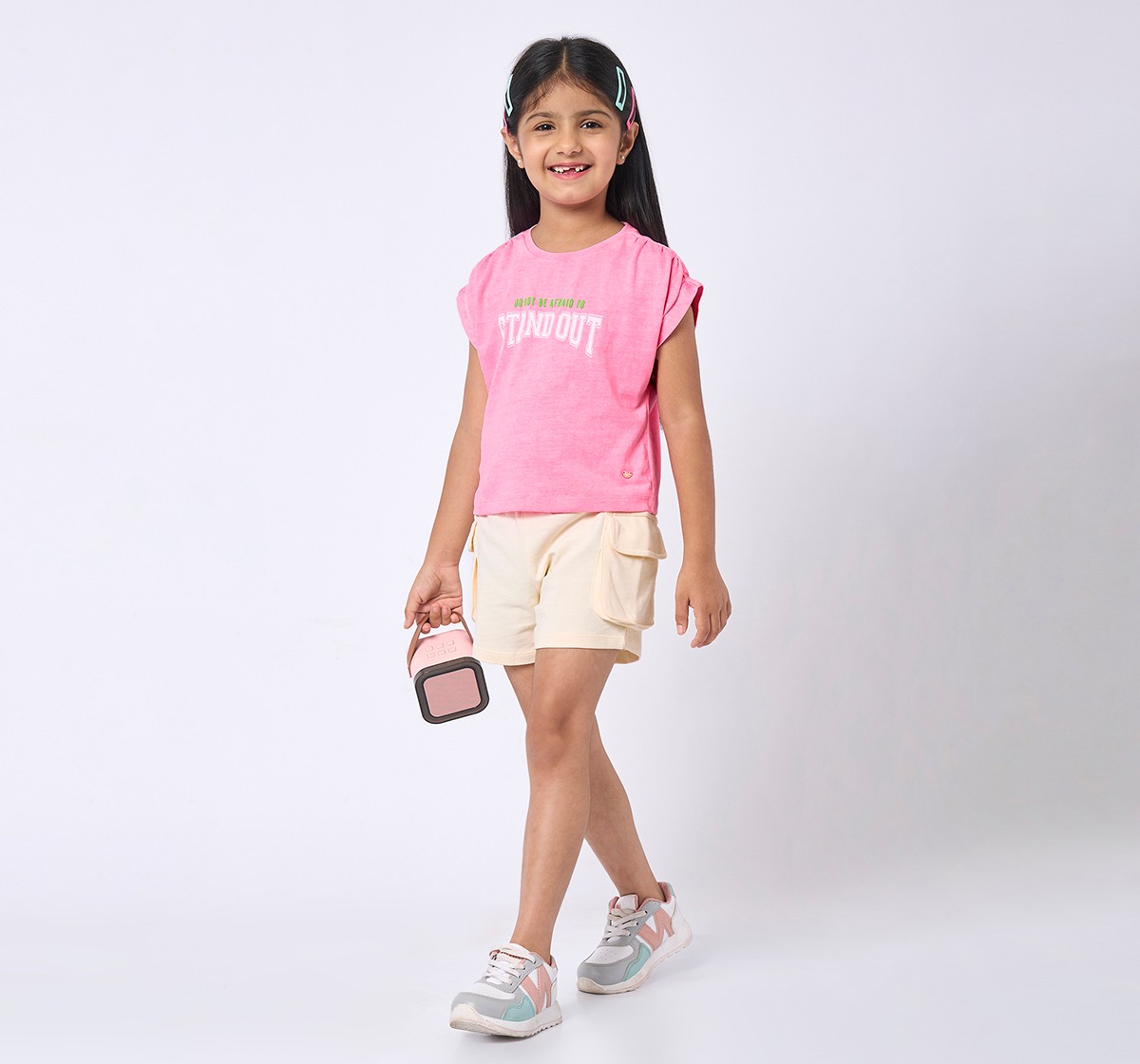 Girl Solid Shorts off-white