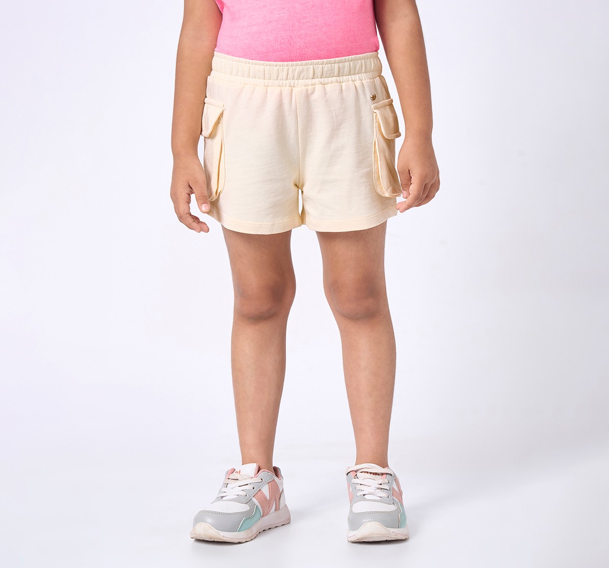 Girl  Solid Shorts off-white