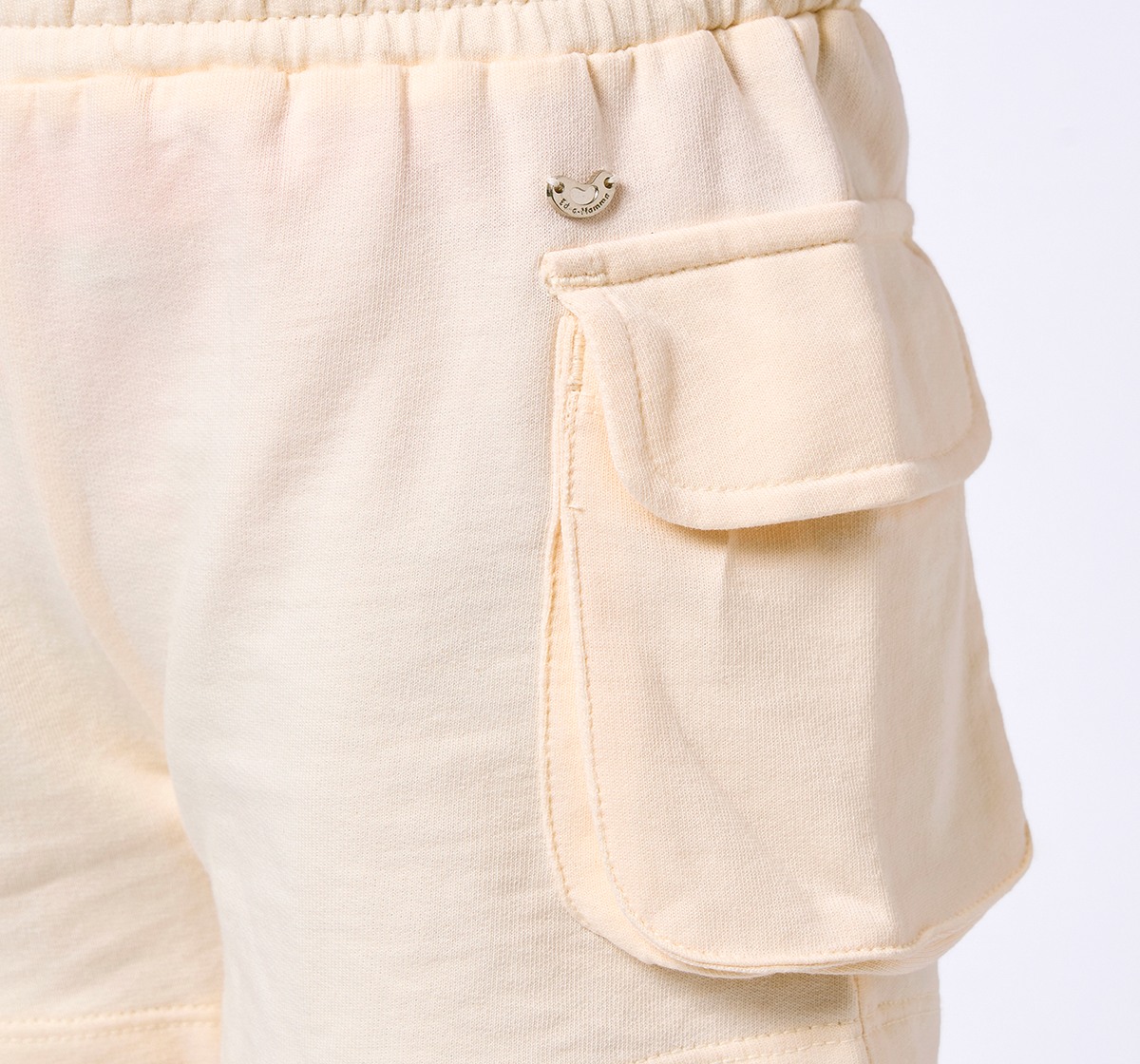 Girl  Solid Shorts off-white