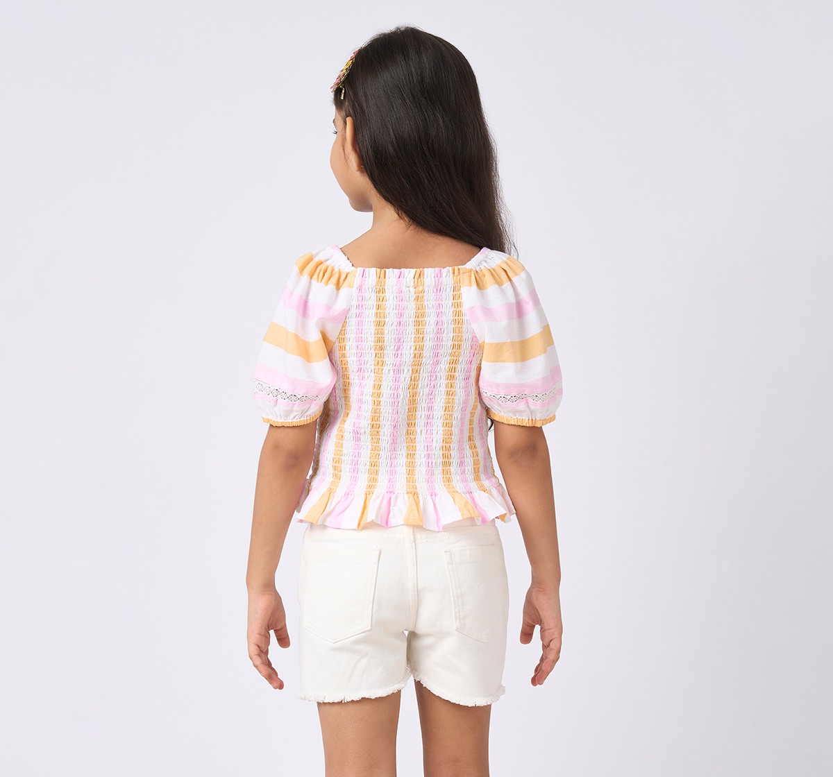 Girl  Striped Tops multicolour