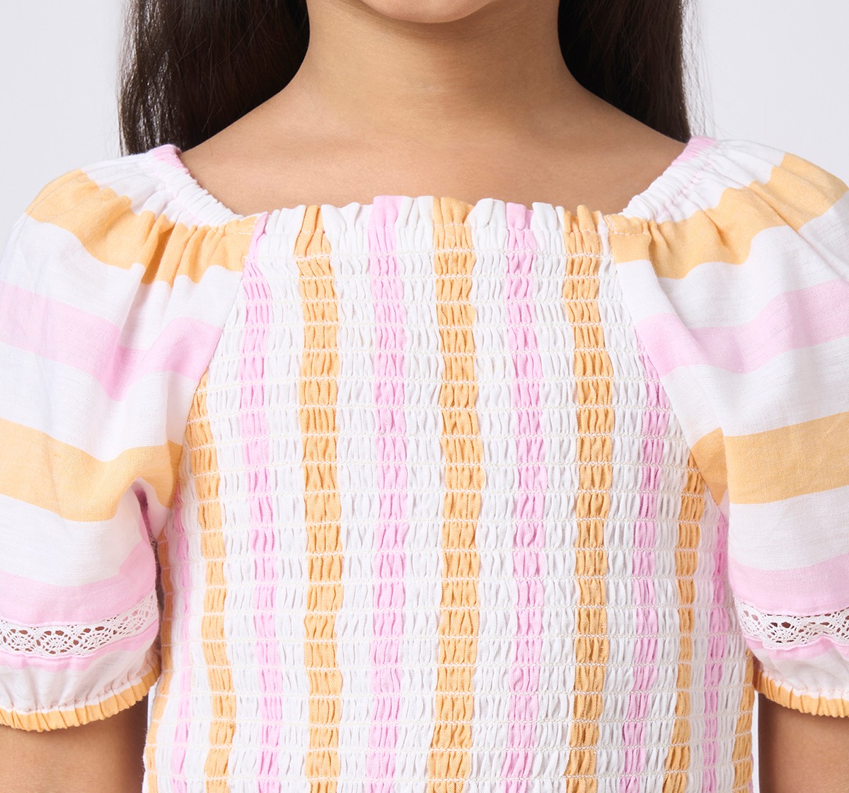 Girl  Striped Tops multicolour