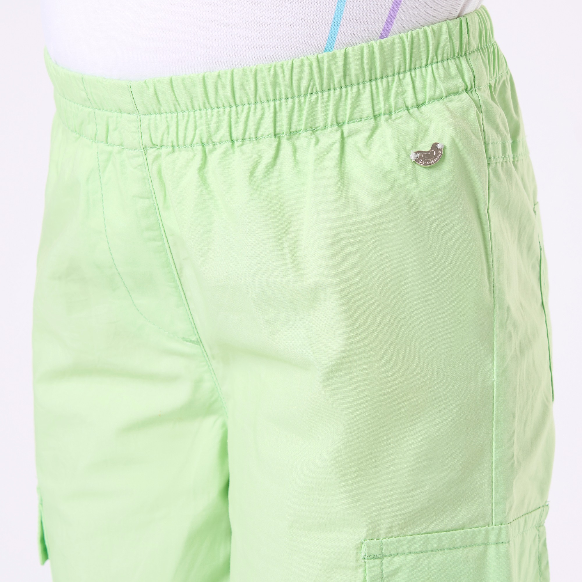 Girl  Solid Trousers & Pants green