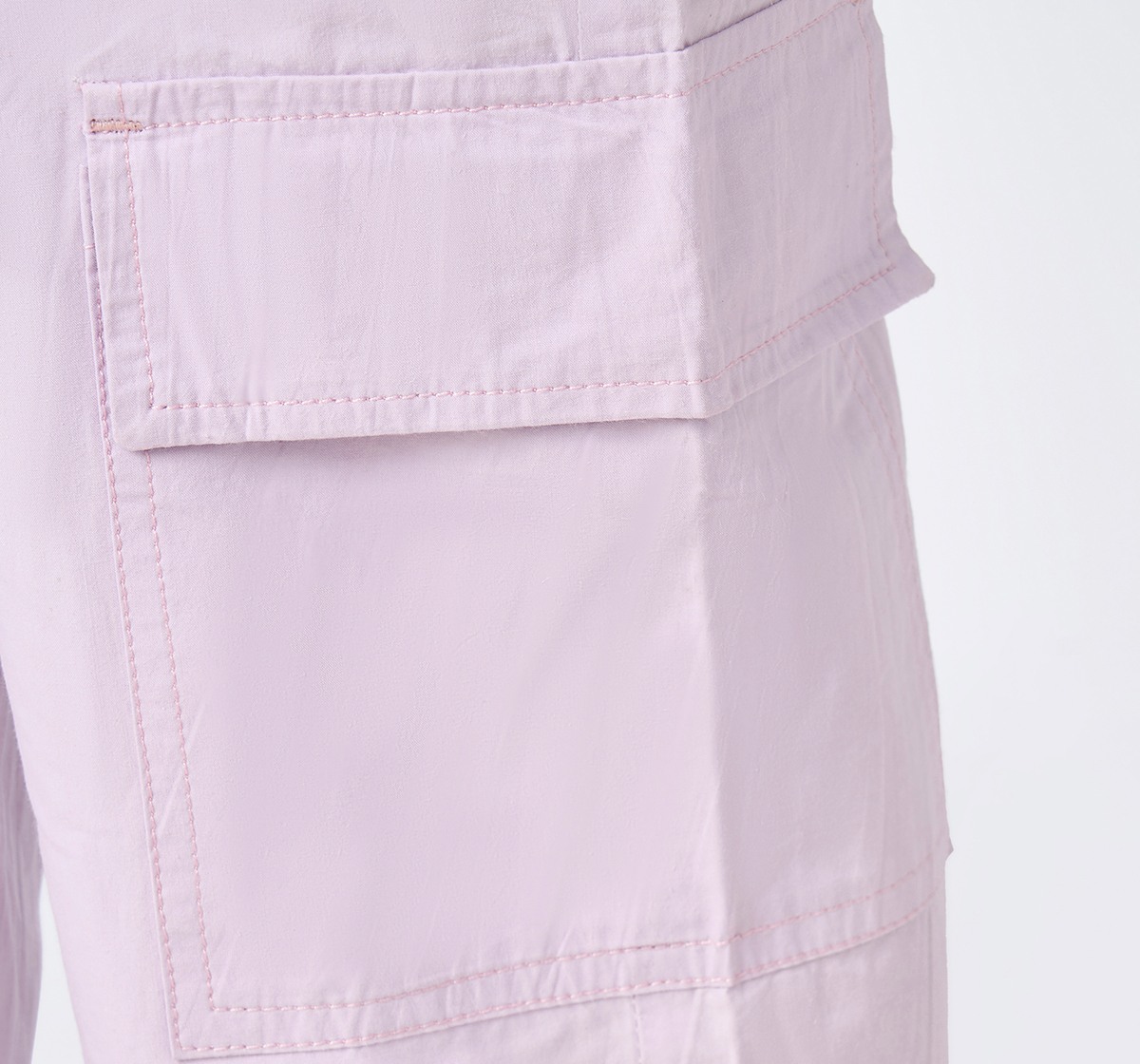 Girl  Solid Trousers & Pants lilac
