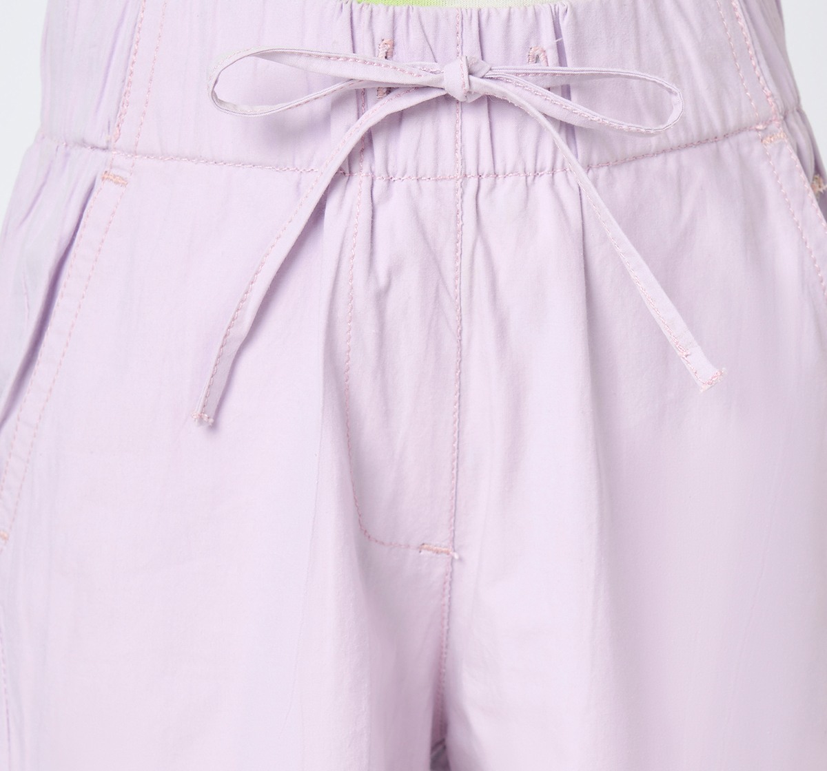 Girl  Solid Trousers & Pants lilac