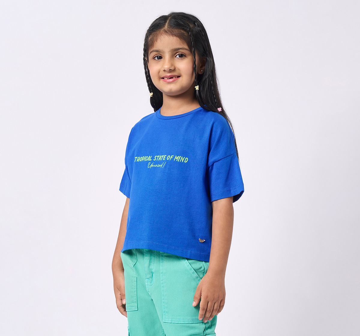Girl  Printed T-Shirt blue