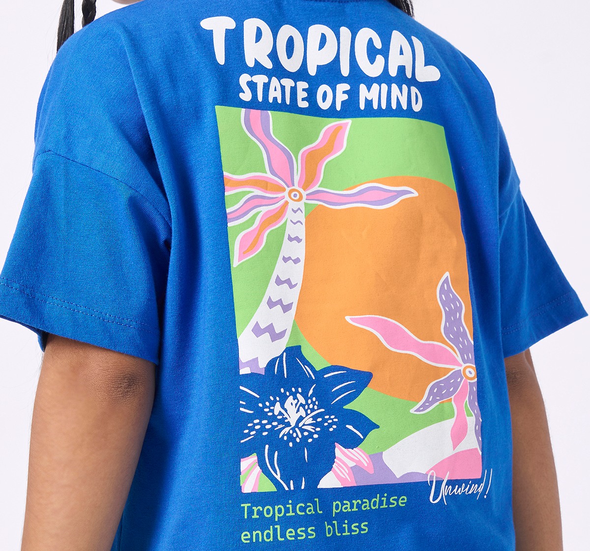 Girl  Printed T-Shirt blue