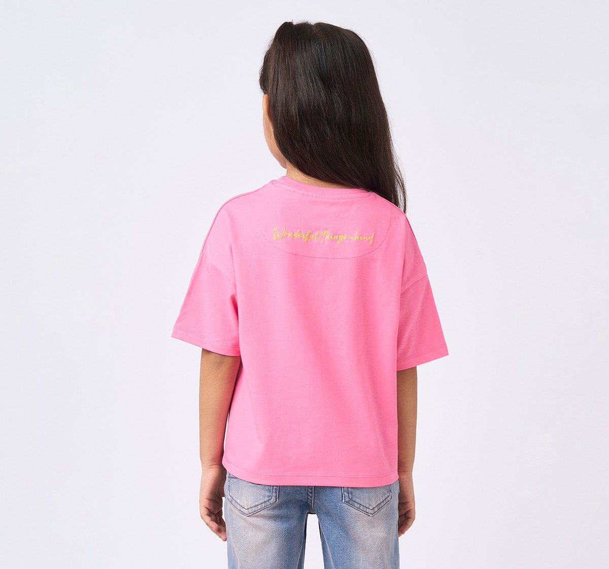 Girl  Printed T-Shirt pink