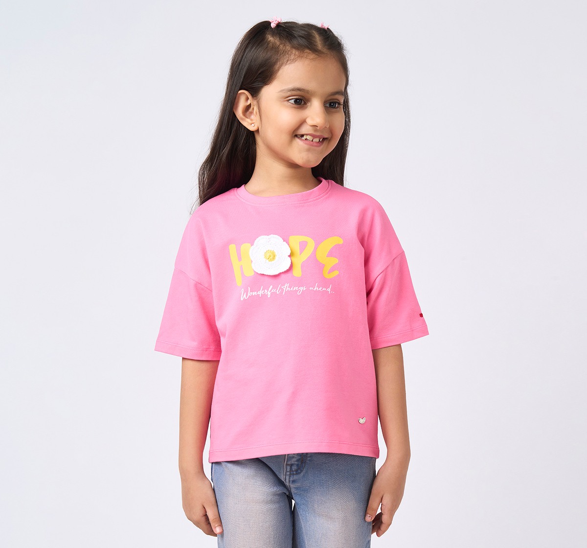 Girl  Printed T-Shirt pink