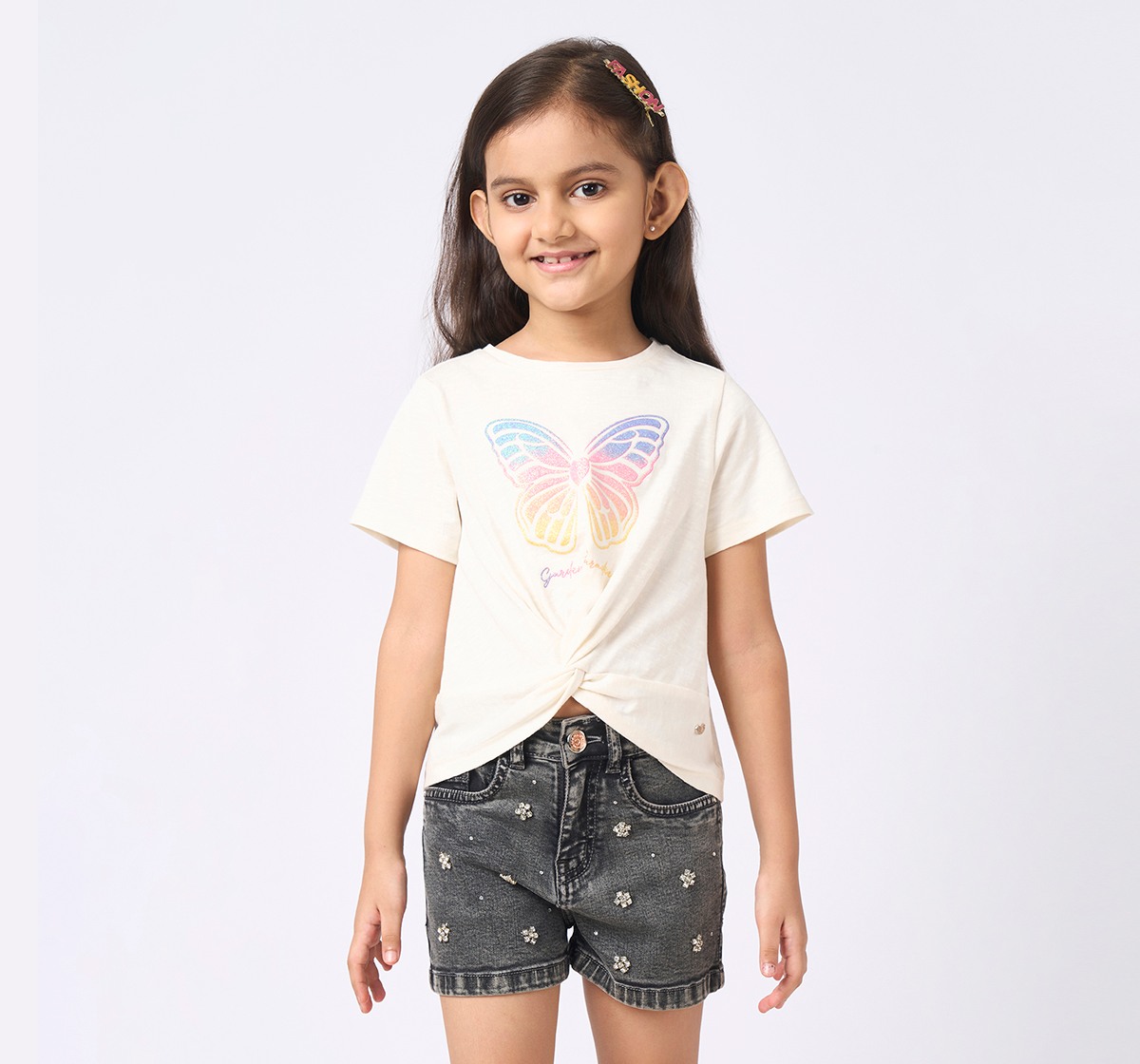 Girl  Printed T-Shirt off-white