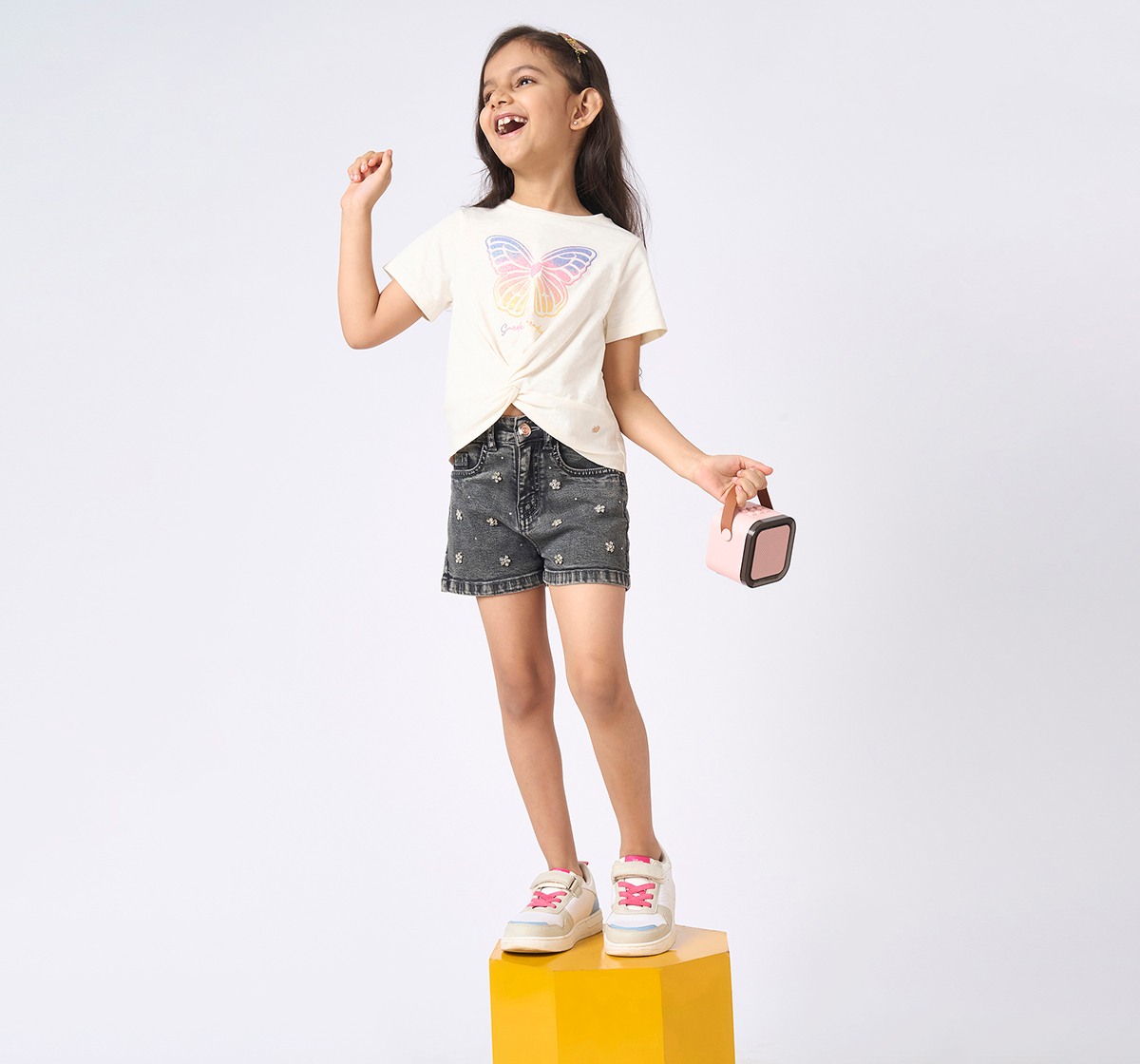 Girl  Printed T-Shirt off-white