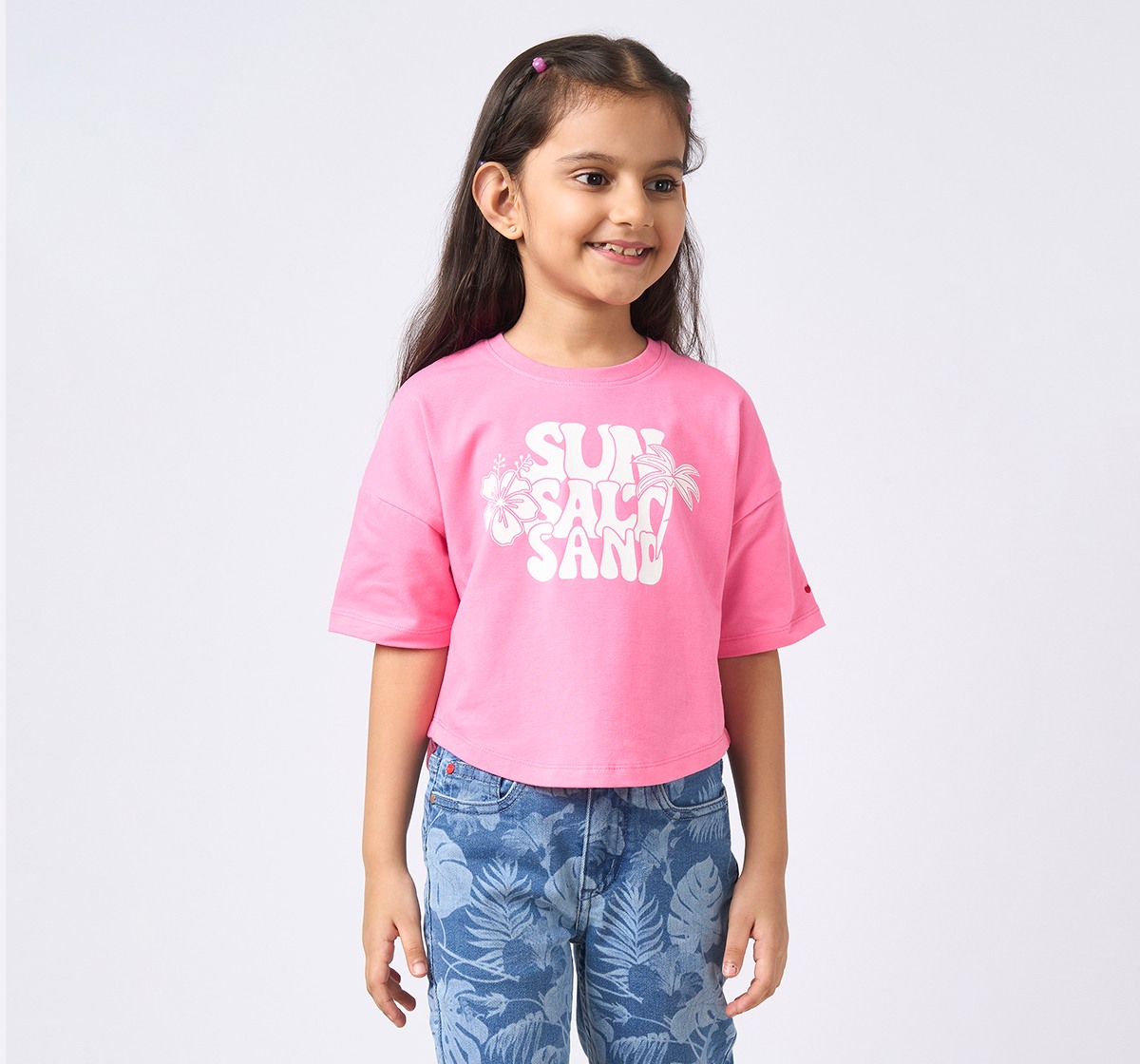 Girl  Printed T-Shirt pink