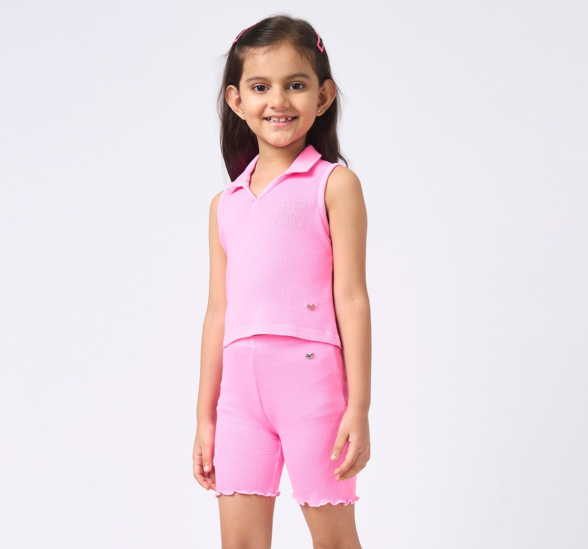 Girl  Self Design T-Shirt pink