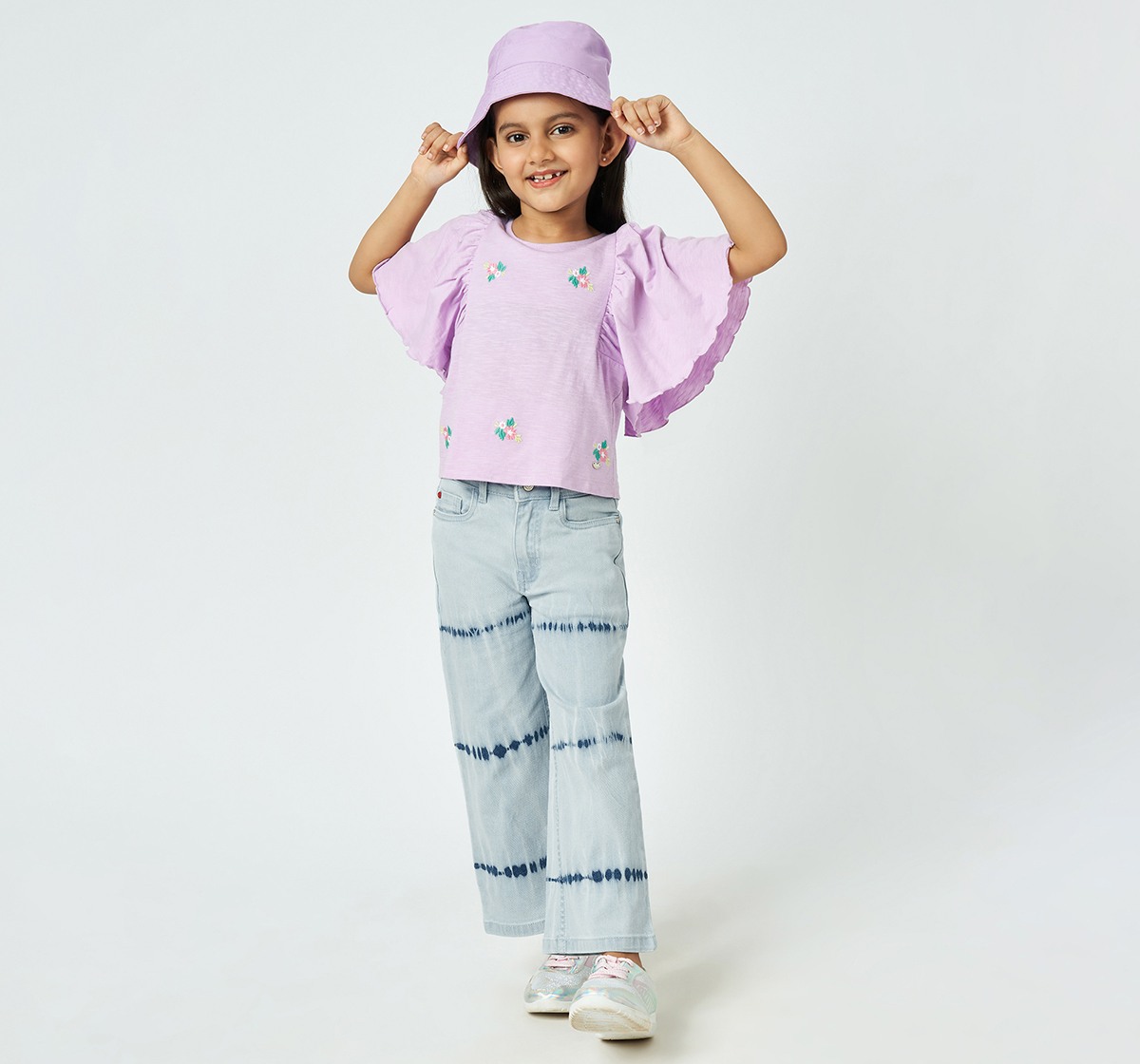 Girl  Embroidered T-Shirt lilac