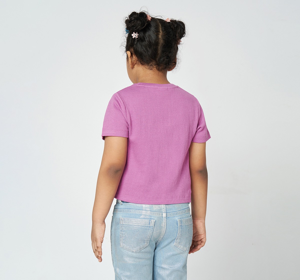 Girl  Embroidered T-Shirt purple