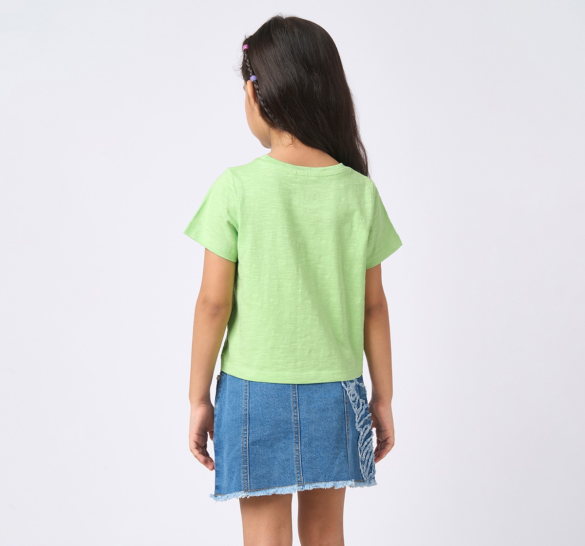 Girl  Embroidered T-Shirt green