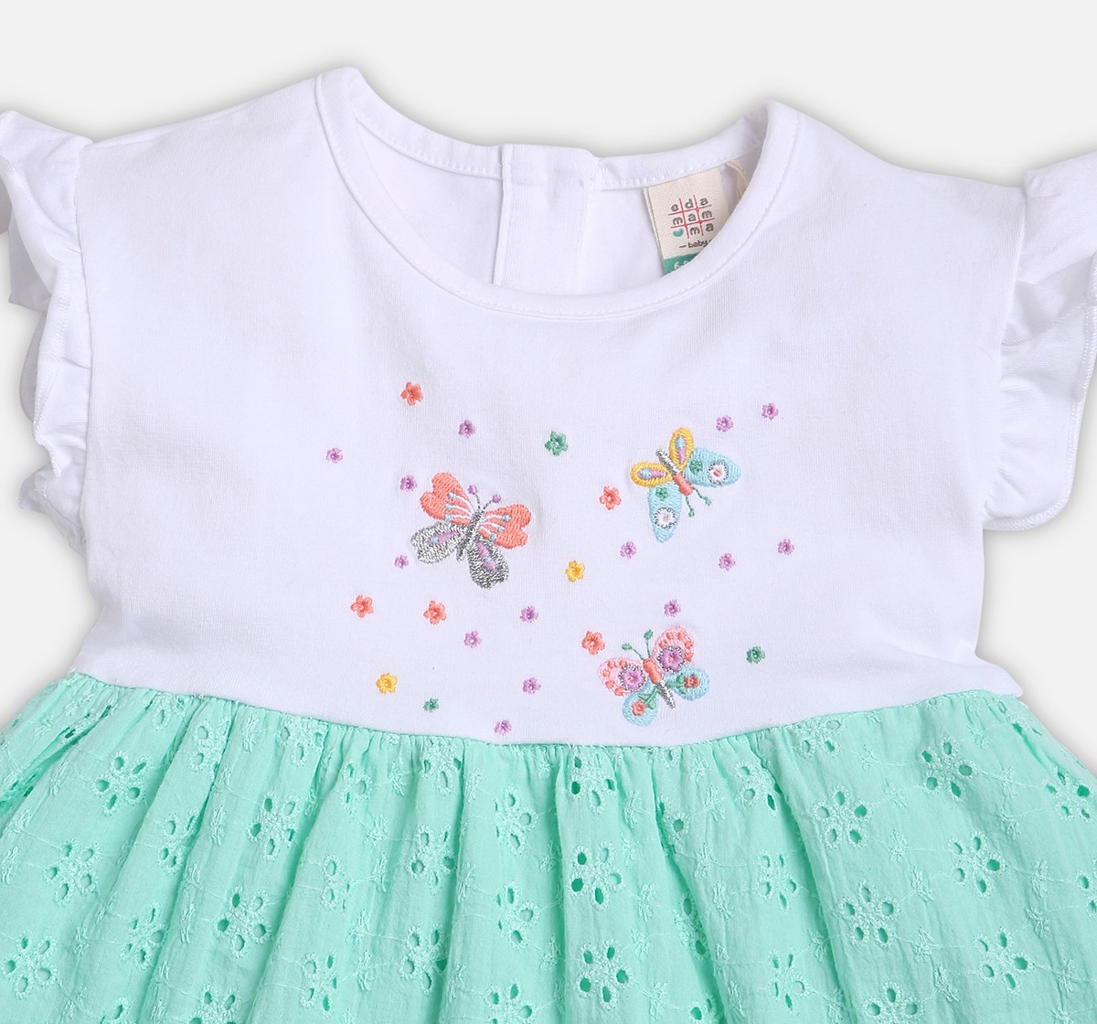 Infant Girls Embroidered Short Sleeves Dress