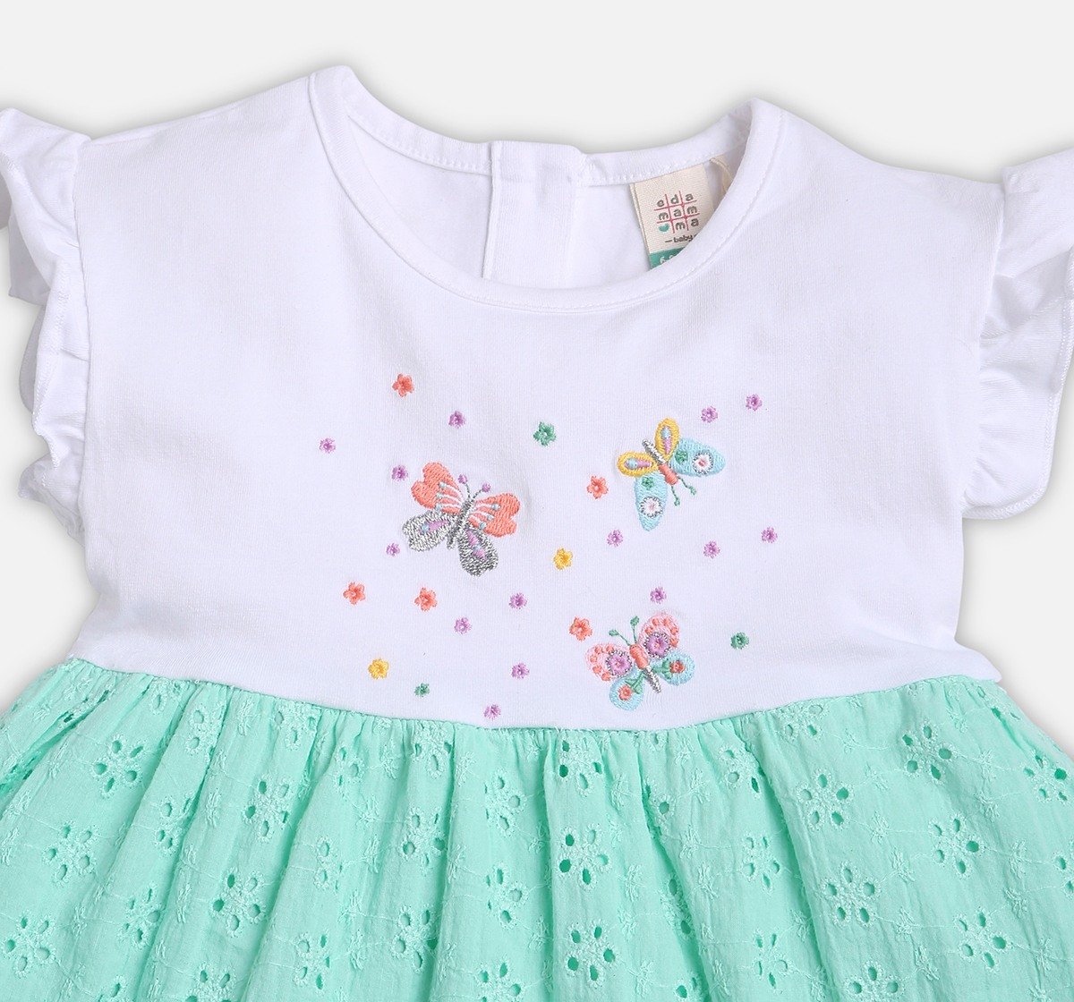 Infant Girls Embroidered Short Sleeves Dress