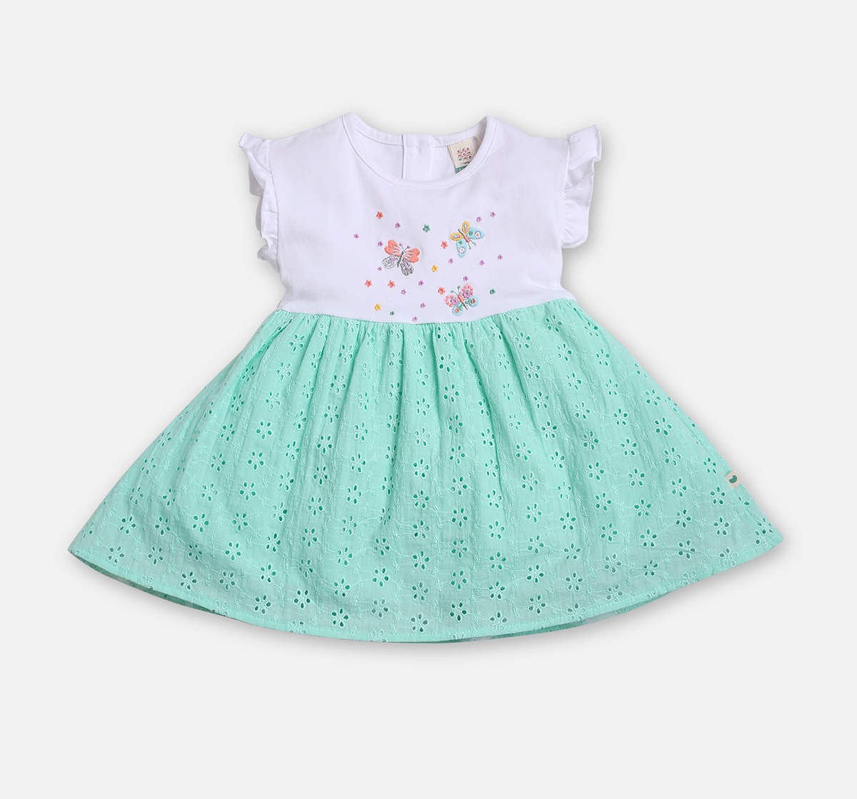 Infant Girls Embroidered Short Sleeves Dress