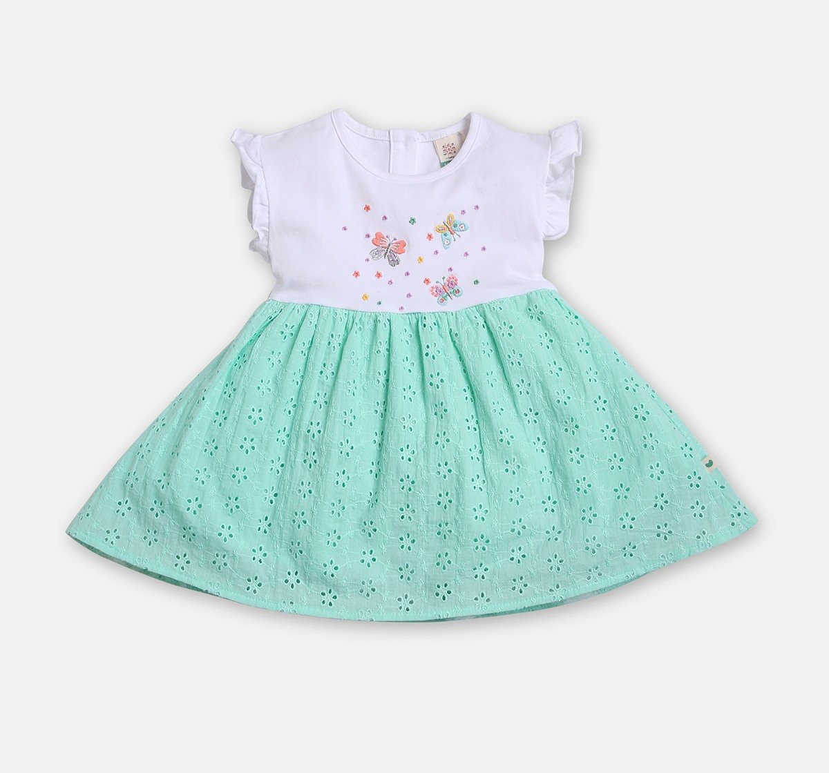 Infant Girls Embroidered Short Sleeves Dress