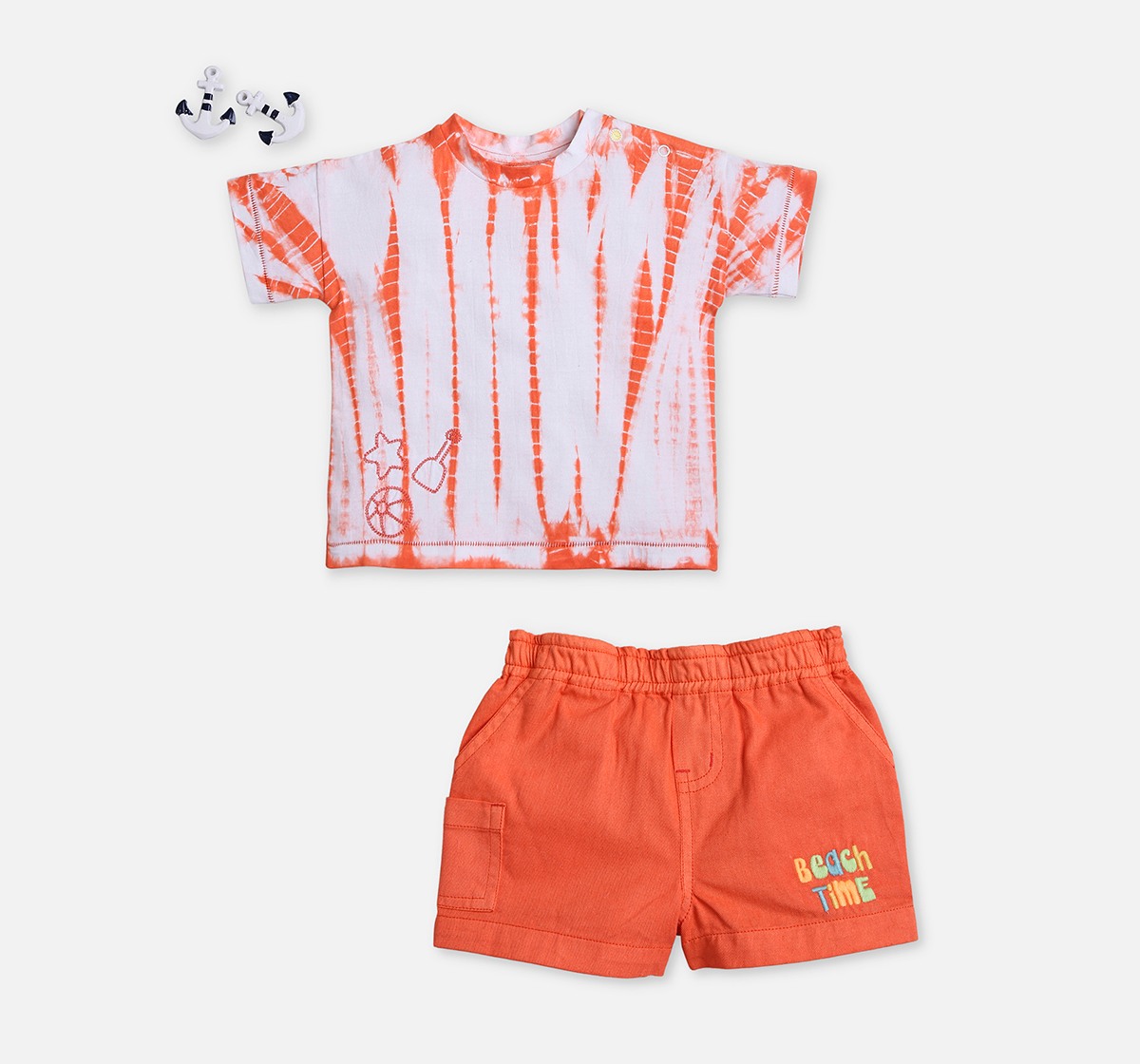 infant boys 2pc set orange