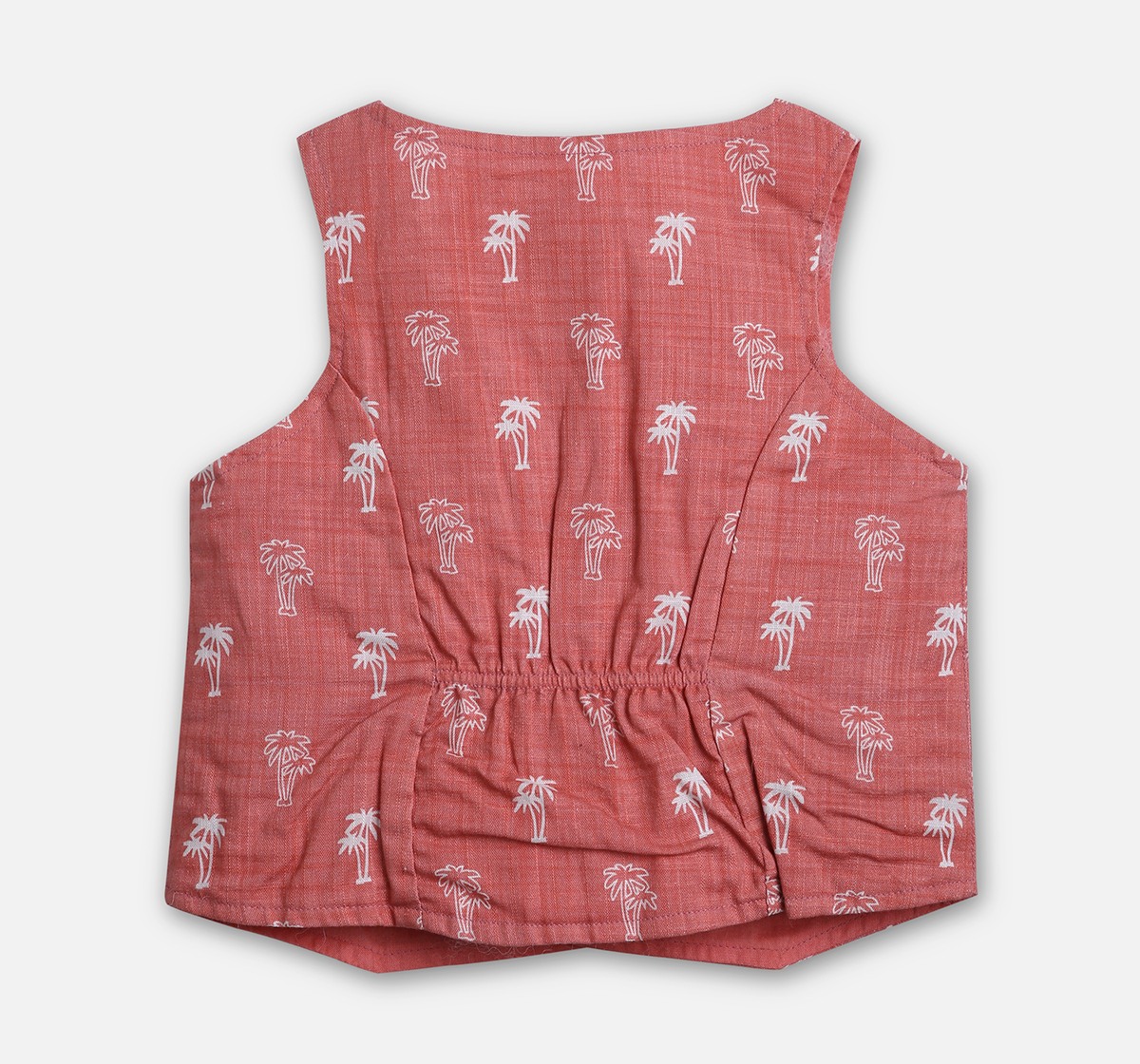 Infant Boys Printed Shirt, Shorts & Waist Coat With Bow Partywear Set