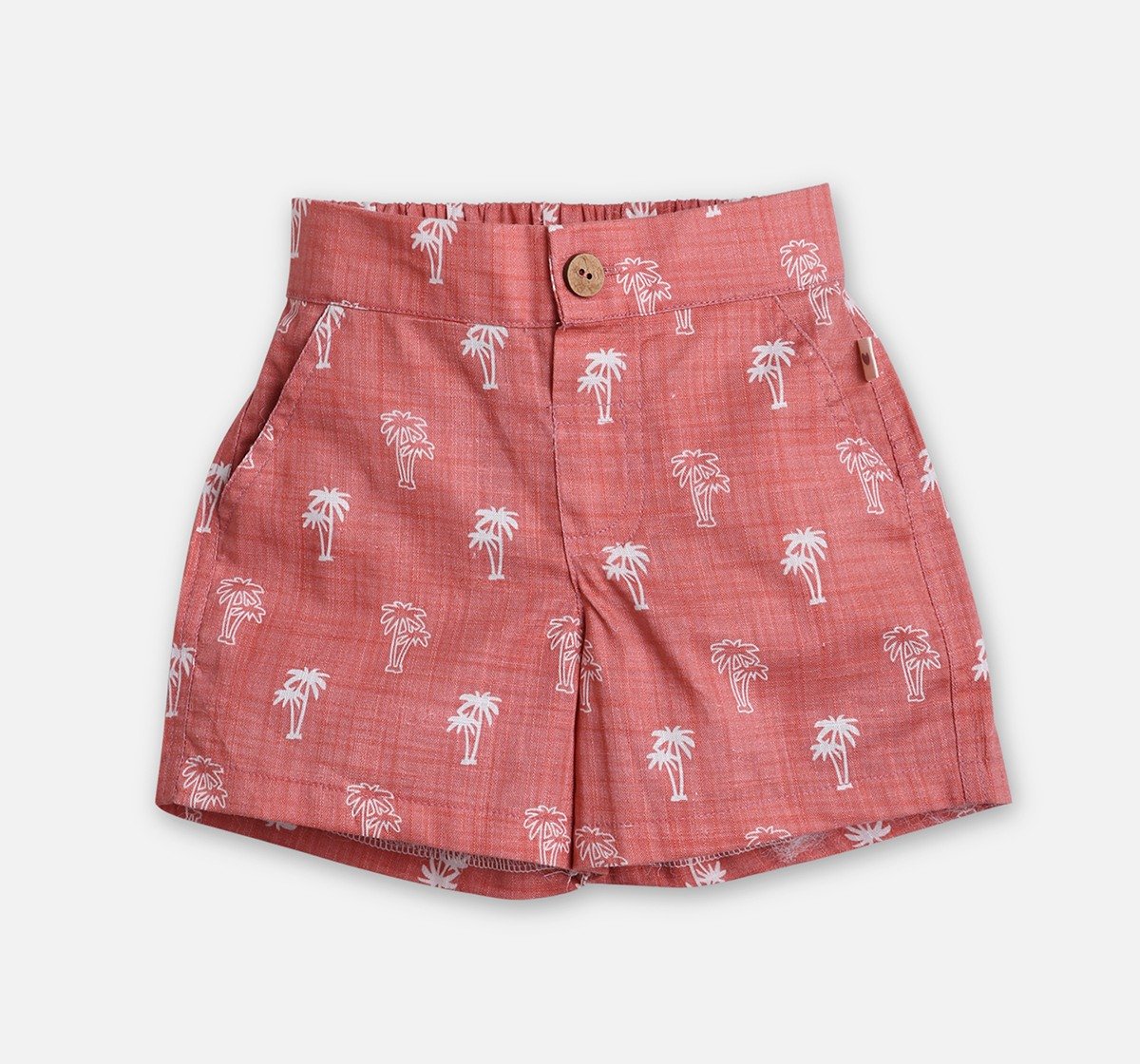 Infant Boys Printed Shirt, Shorts & Waist Coat With Bow Partywear Set