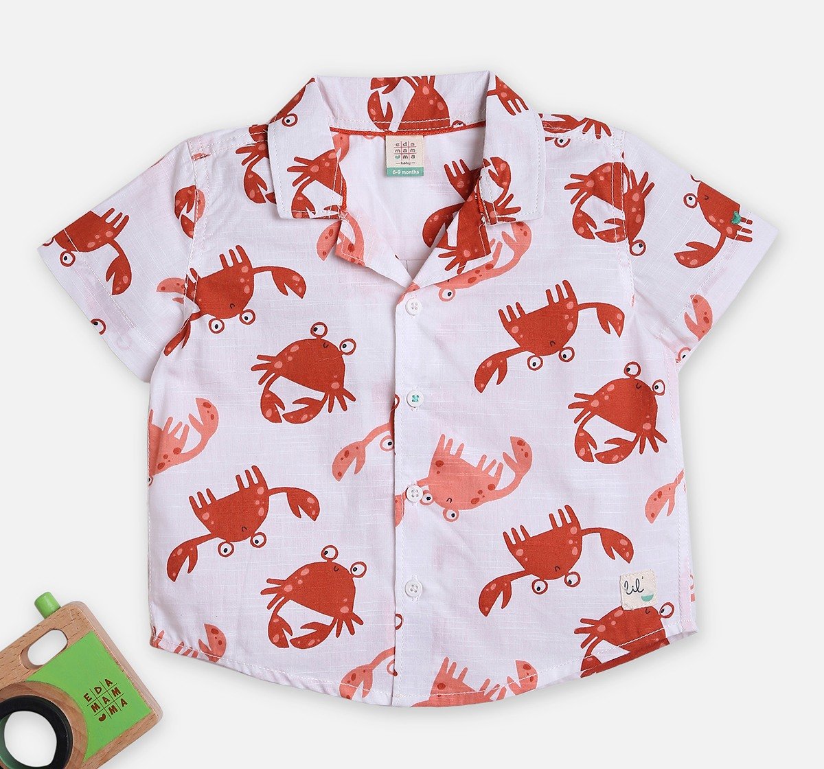 Infant Boys Printed Collar Shirt Multicolor