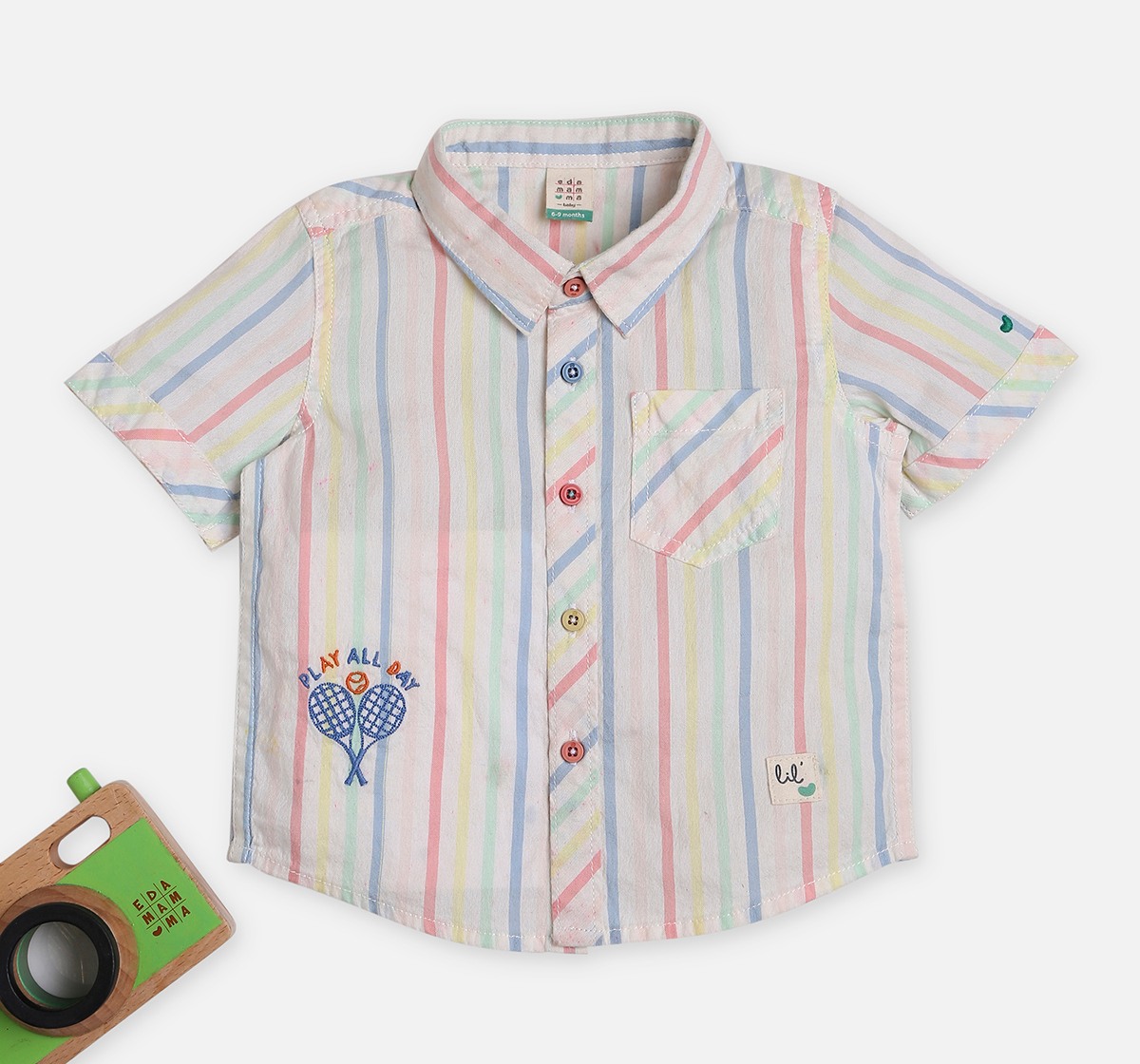 Infant Boys Checked Short Sleeves Shirts
